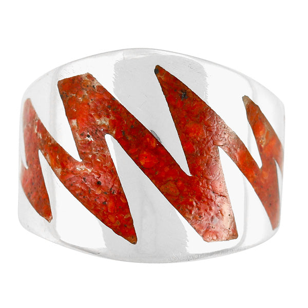 Coral Ring Sterling Silver R2620-C74