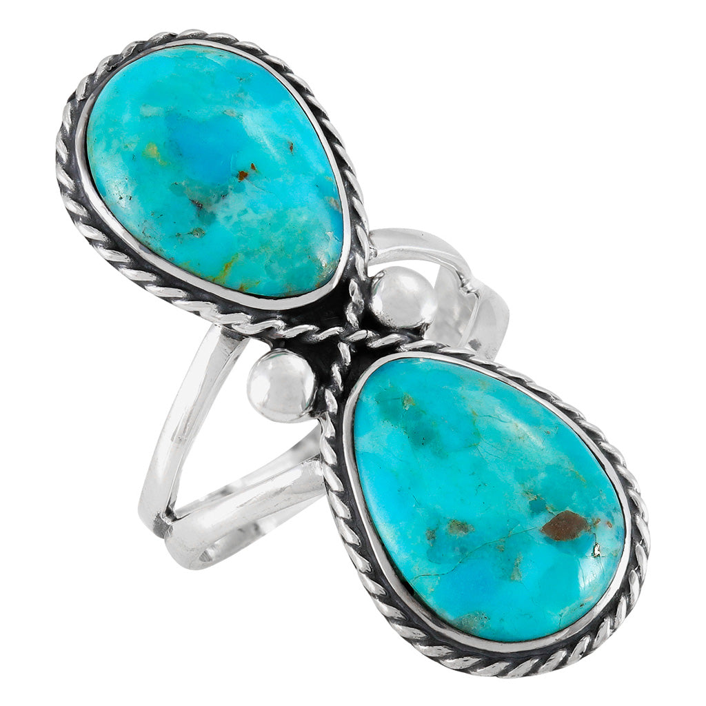 Turquoise Ring Sterling Silver R2621-C75