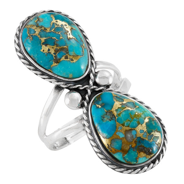 Matrix Turquoise Ring Sterling Silver R2621-C84