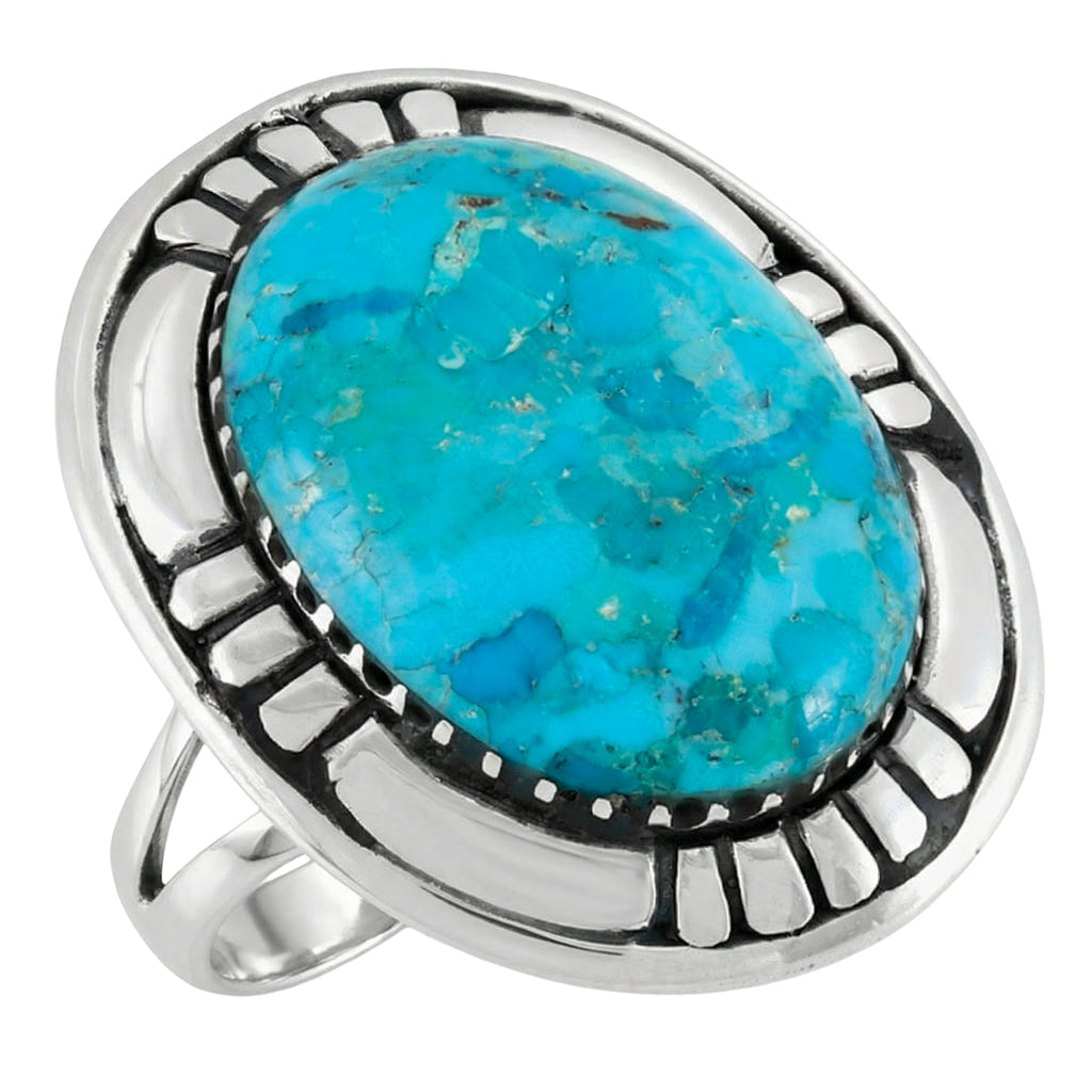 Turquoise Ring Sterling Silver R2622-C75
