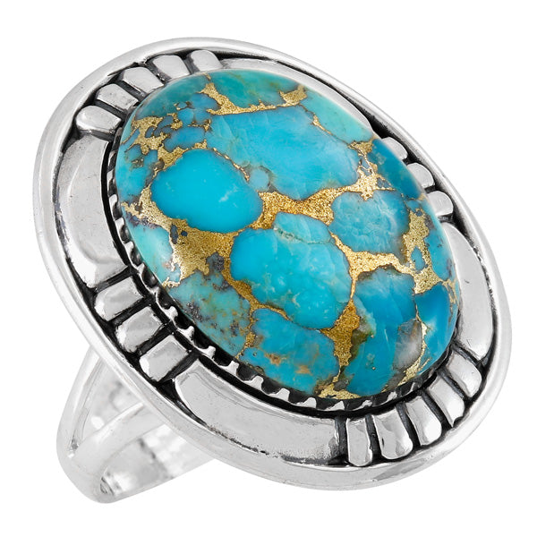 Matrix Turquoise Ring Sterling Silver R2622-C84