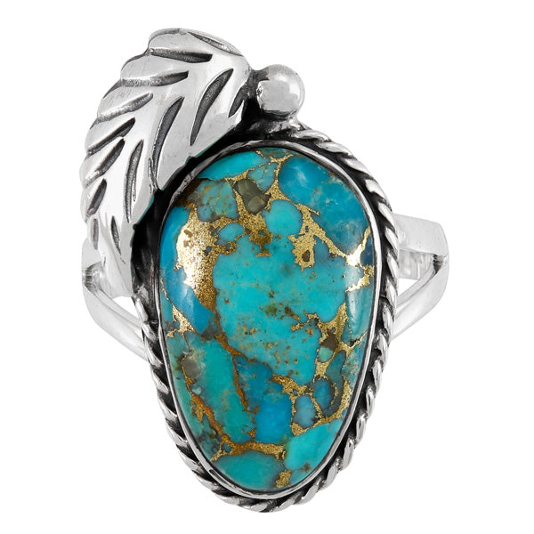 Matrix Turquoise Ring Sterling Silver R2623-C84