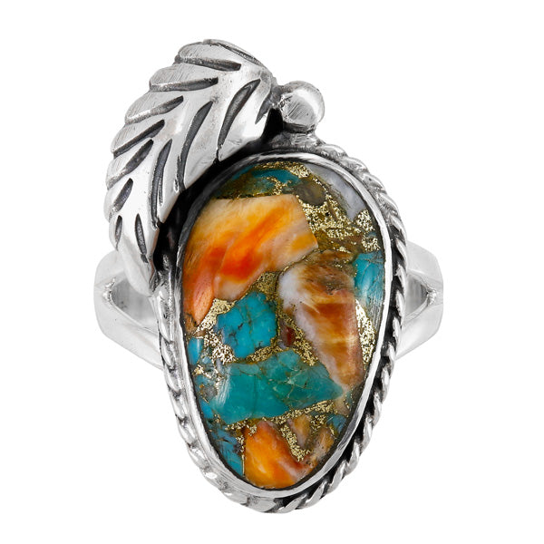 Spiny Turquoise Ring Sterling Silver R2623-C89