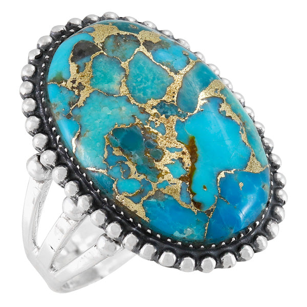 Matrix Turquoise Ring Sterling Silver R2624-C84