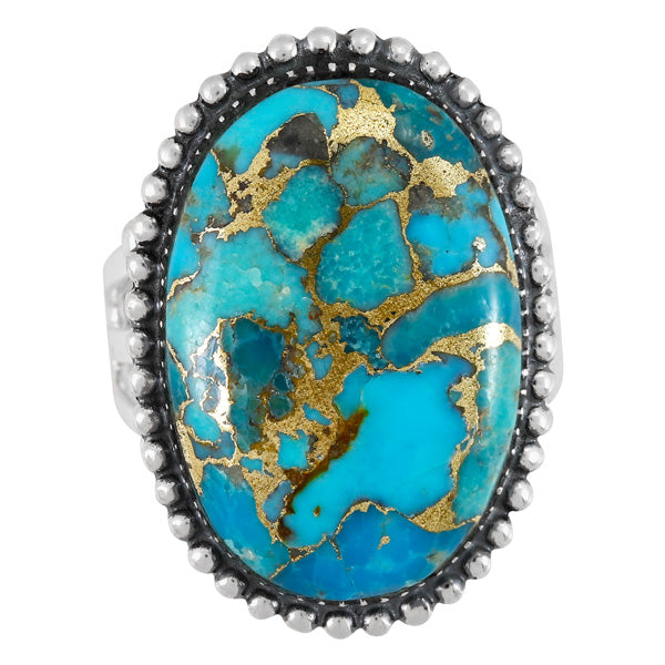 Matrix Turquoise Ring Sterling Silver R2624-C84