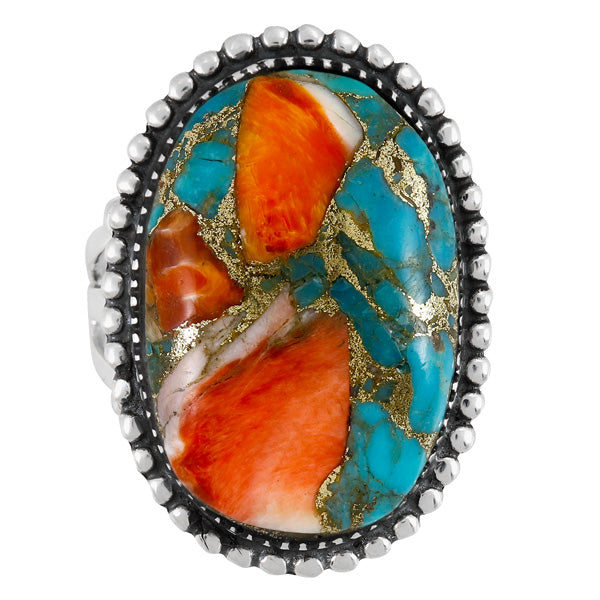 Spiny Turquoise Ring Sterling Silver R2624-C89