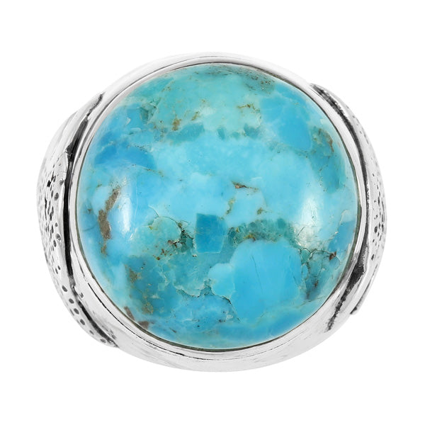 Men's Eagle Turquoise Ring Sterling Silver R2625-C75 (Sizes 9-13)