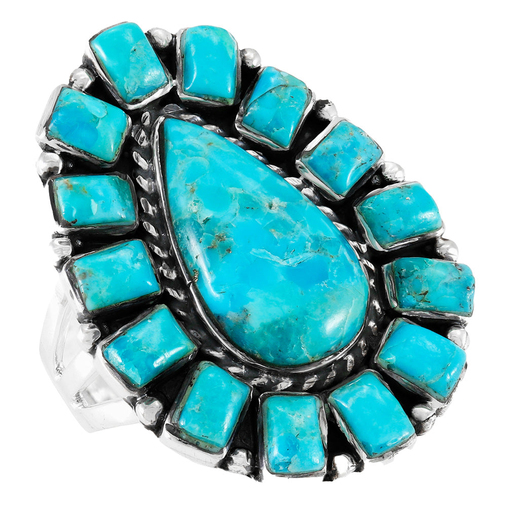 Turquoise Ring Sterling Silver R2626-C75