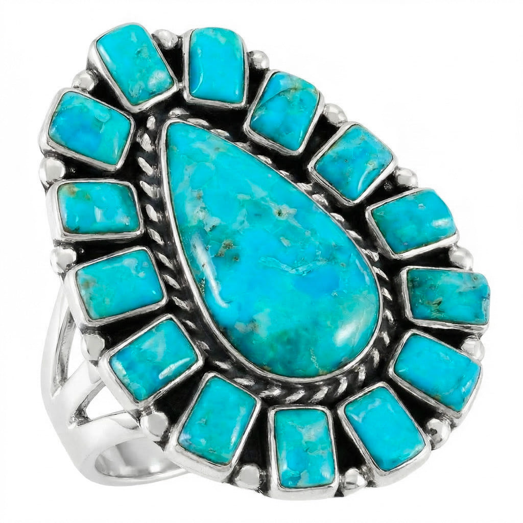 Turquoise Ring Sterling Silver R2626-C75