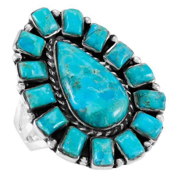 Turquoise Ring Sterling Silver R2626-C75