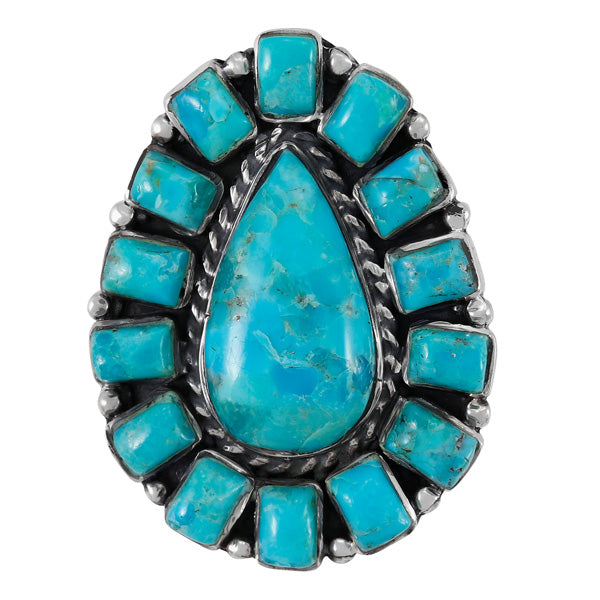 Turquoise Ring Sterling Silver R2626-C75