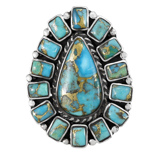 Matrix Turquoise Ring Sterling Silver R2626-C84