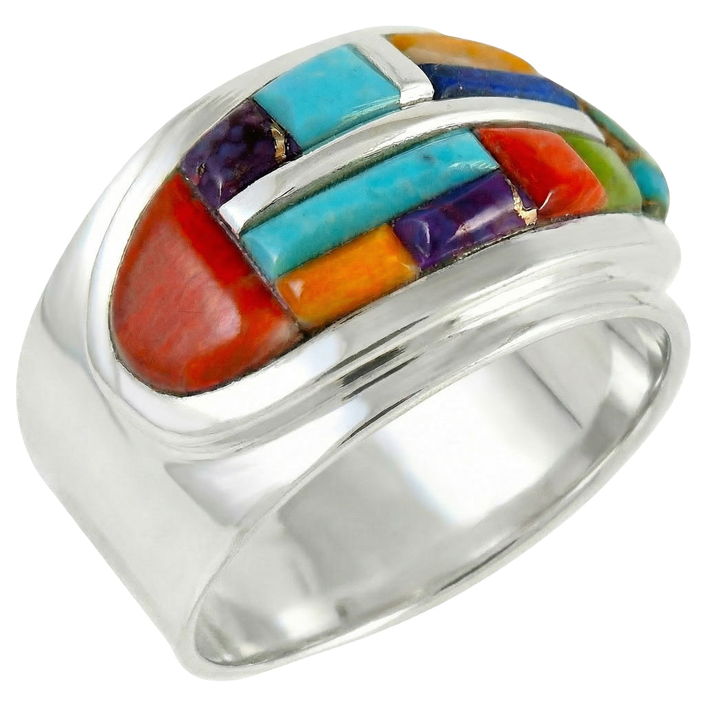 Multi Gemstone Ring SilveryCopper™ R2292-SB-C51