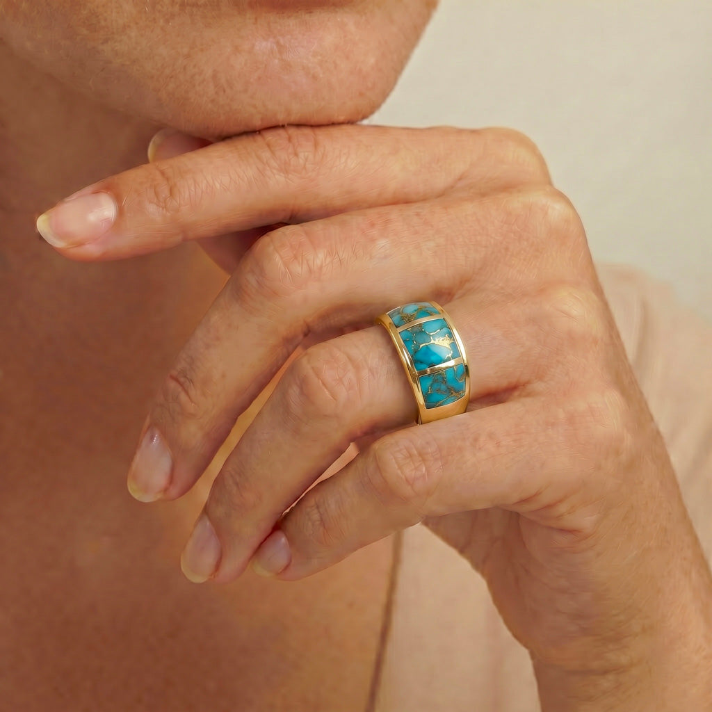 Matrix Turquoise Ring GoldCopper™ R2629-GB-C84