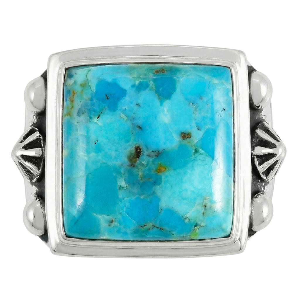 Turquoise Ring Sterling Silver R2634-C75 (Unisex, Sizes 9-13)