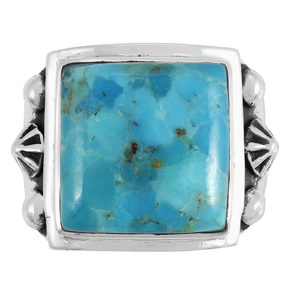 Turquoise Ring Sterling Silver R2634-C75 (Unisex, Sizes 9-13)