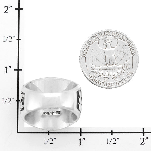Men's Multi Gem Ring Sterling Silver R2644-C44 (Sizes 9-13)
