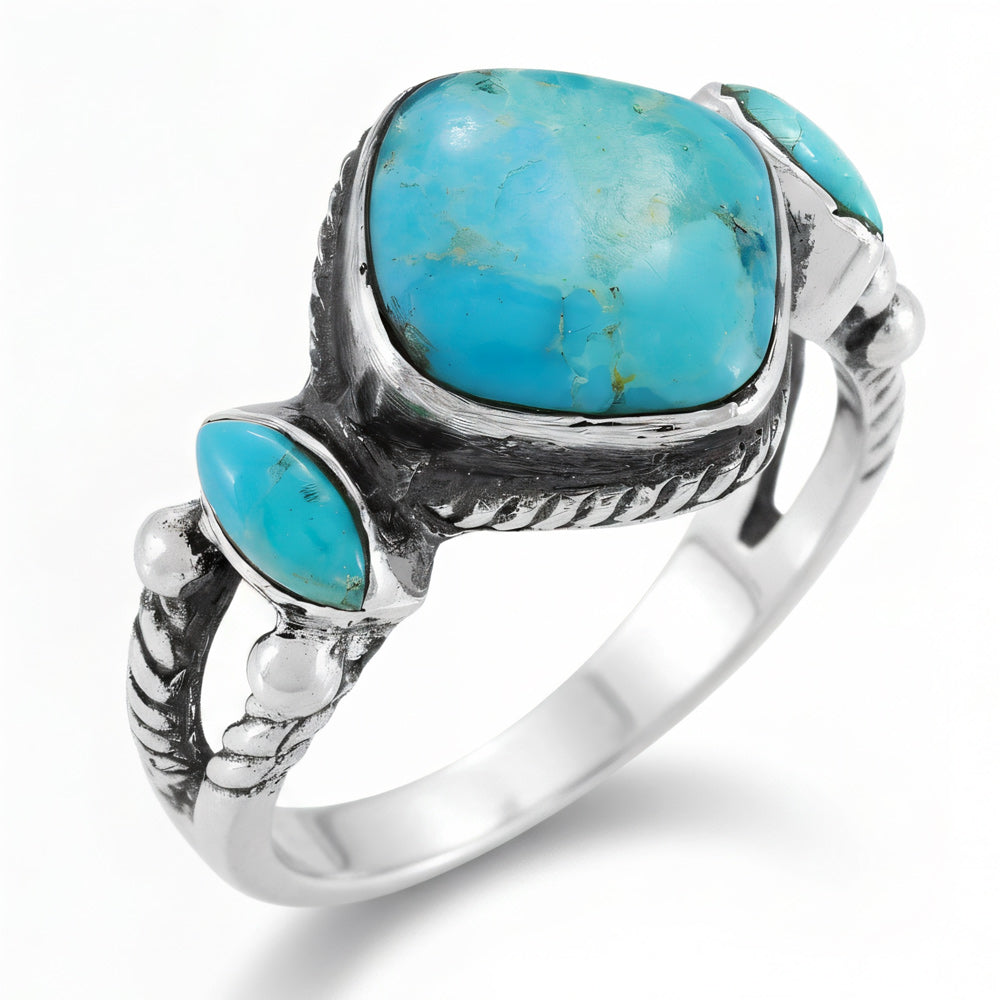 Turquoise Ring Sterling Silver R2650-C75