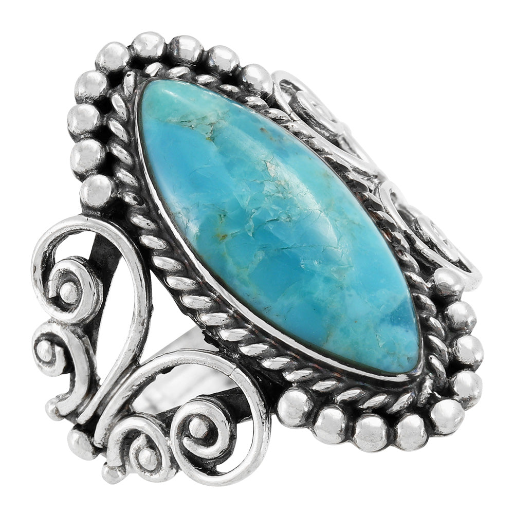 Turquoise Ring SilverBronzé R2652-SB-C75