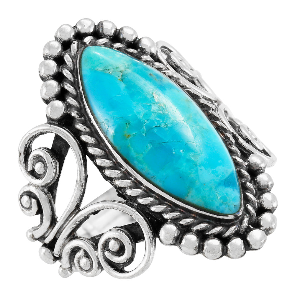 Turquoise Ring Sterling Silver R2652-C75