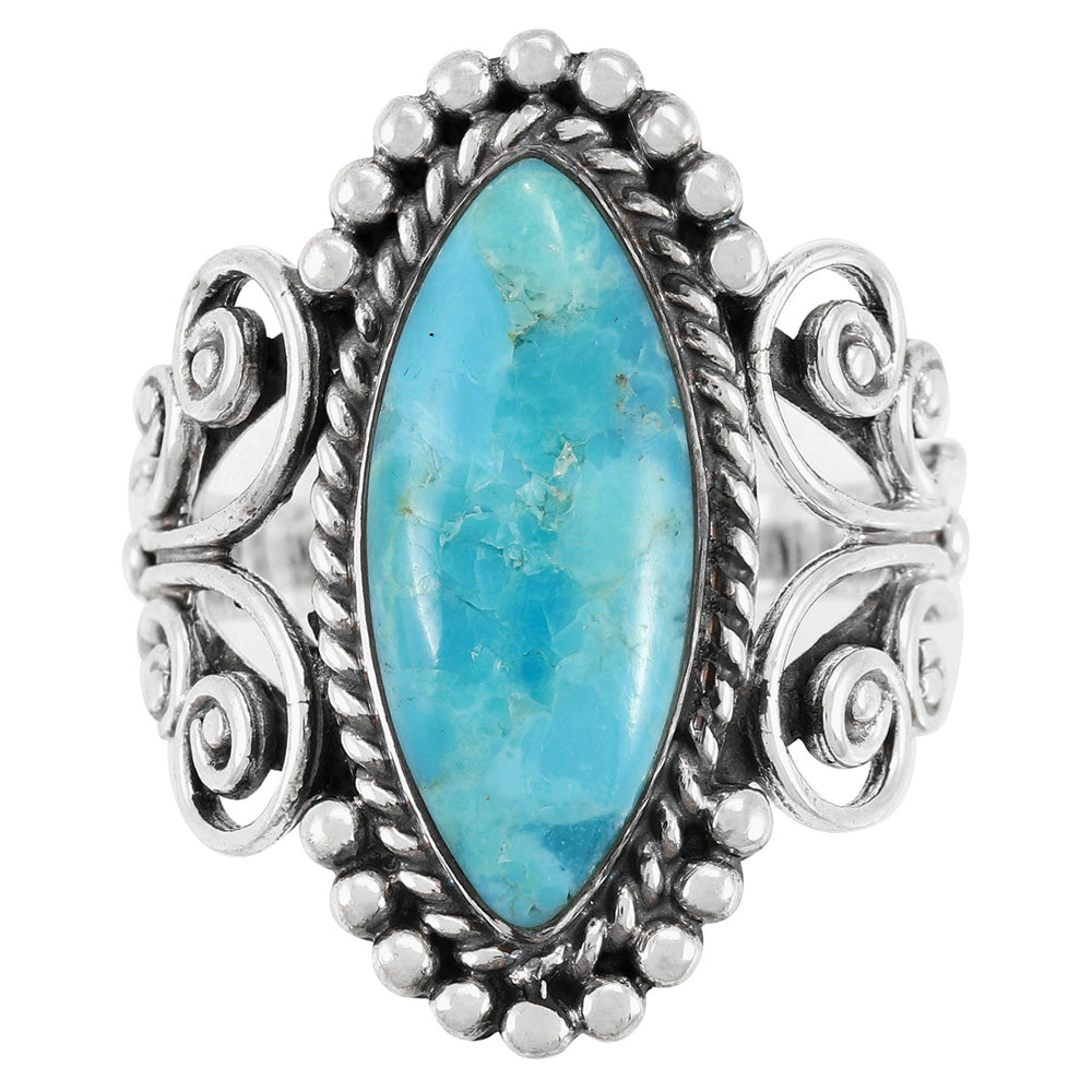Turquoise Ring Sterling Silver R2652-C75