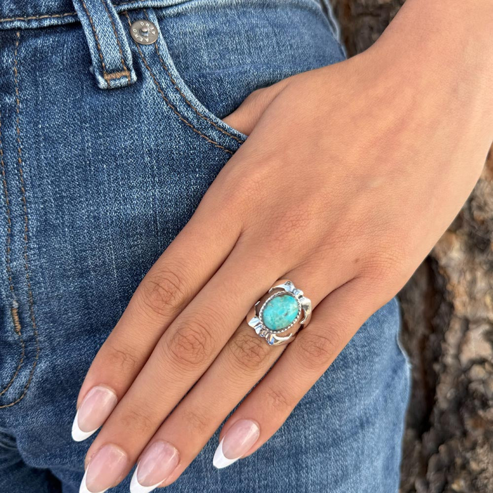 Turquoise Ring Sterling Silver R2653-C75