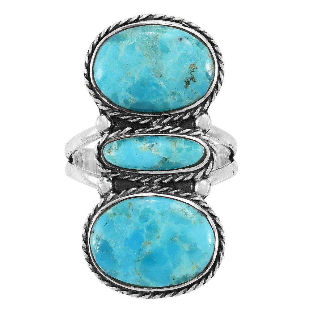 Turquoise Ring Sterling Silver R2661-C75