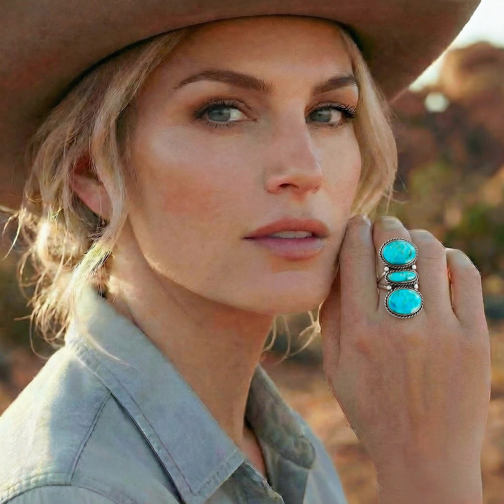 Turquoise Ring Sterling Silver R2661-C75
