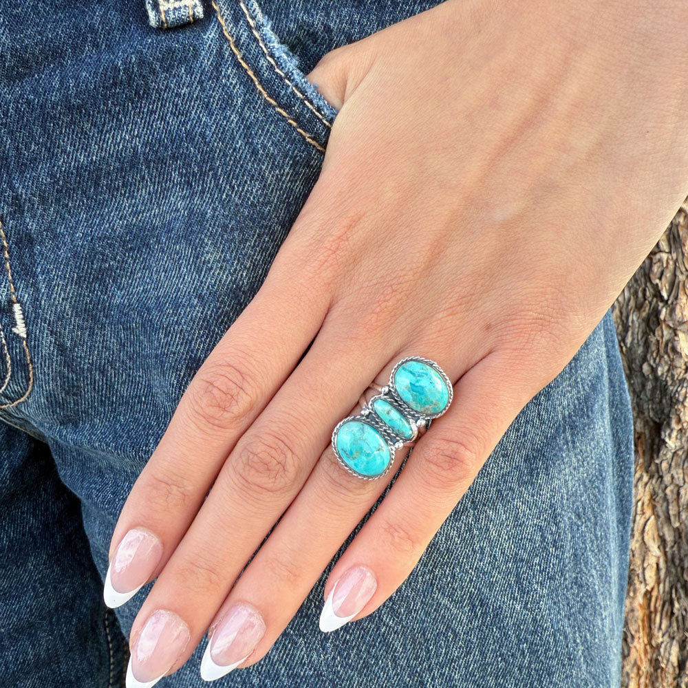 Turquoise Ring Sterling Silver R2661-C75