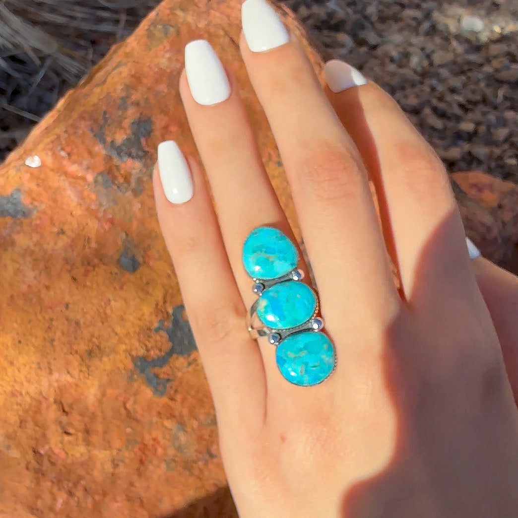 Turquoise Ring Sterling Silver R2665-C75