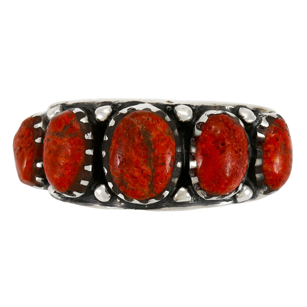 Coral Ring Sterling Silver R2667-C74