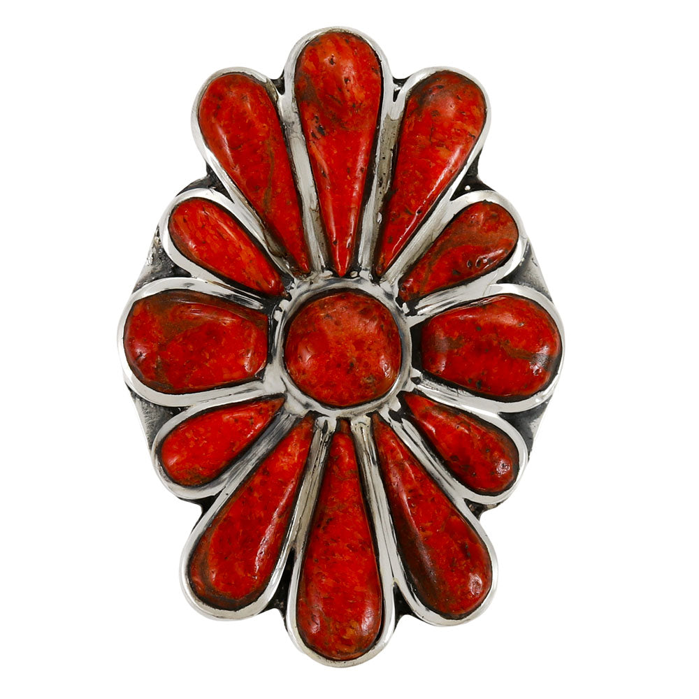 Coral Ring Sterling Silver R2668-C74