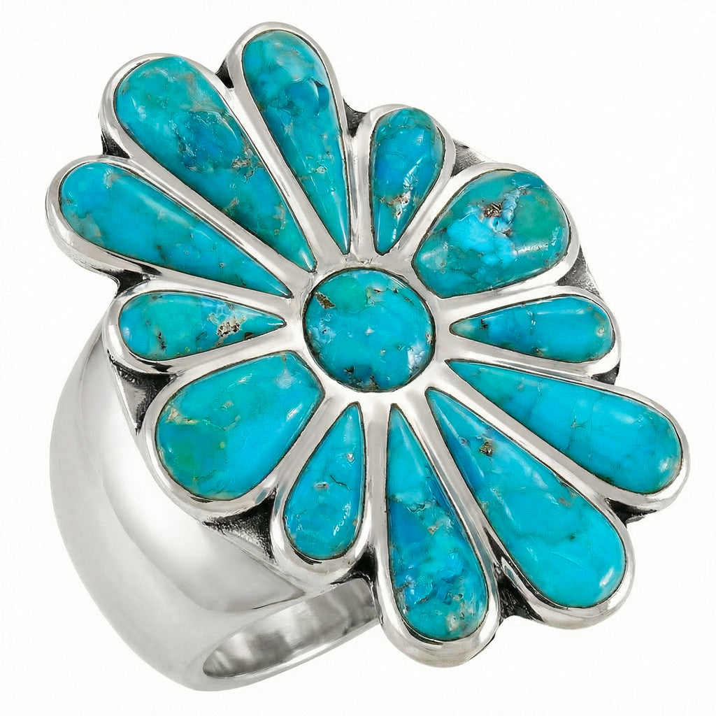 Turquoise Ring Sterling Silver R2668-C75