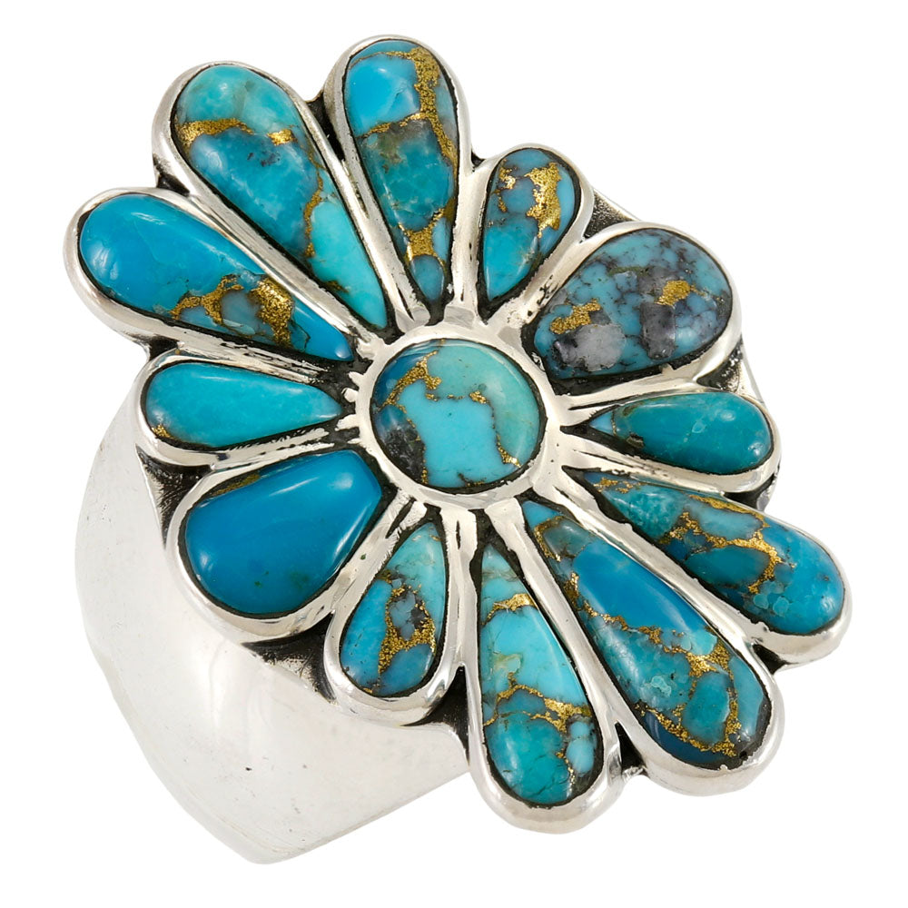 Matrix Turquoise Ring Sterling Silver R2668-C84