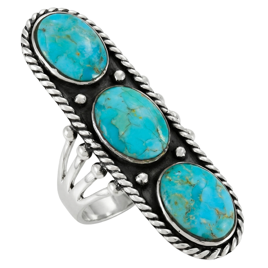 Turquoise Ring Sterling Silver R2669-C75