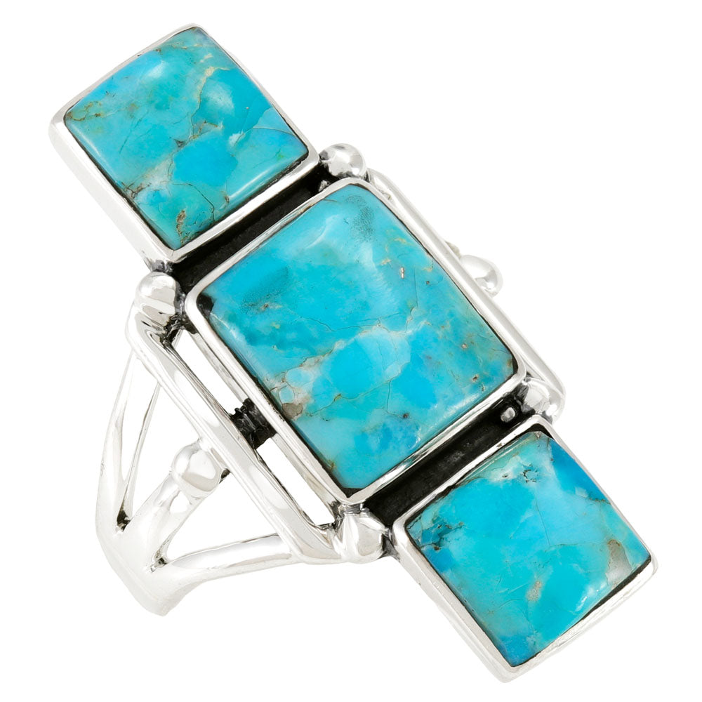 Turquoise Ring Sterling Silver R2670-C75