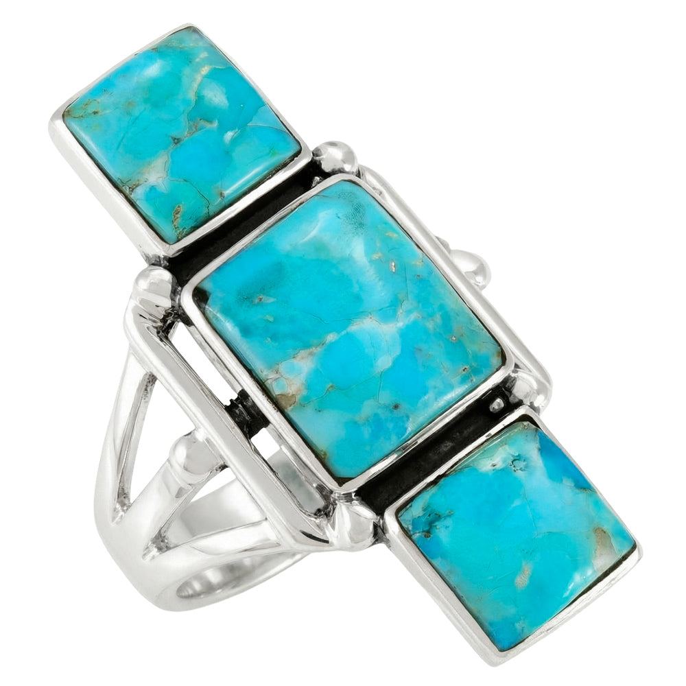 Turquoise Ring Sterling Silver R2670-C75