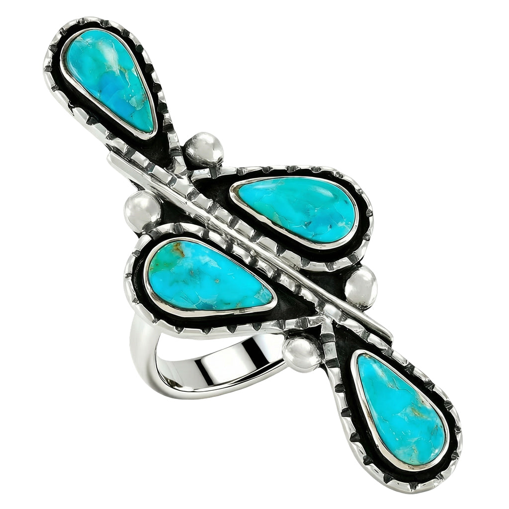 Turquoise Ring Sterling Silver R2671-C75