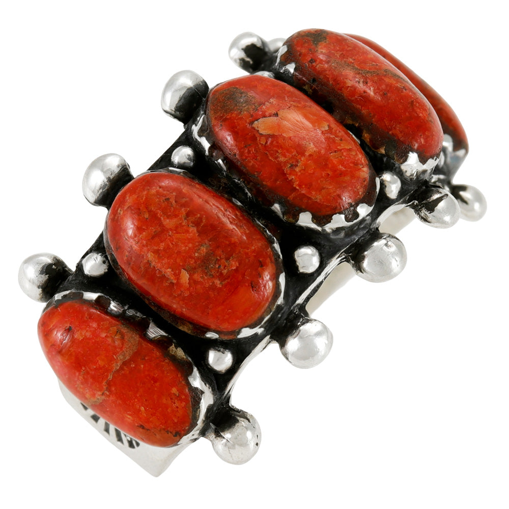 Coral Ring Sterling Silver R2672-C74