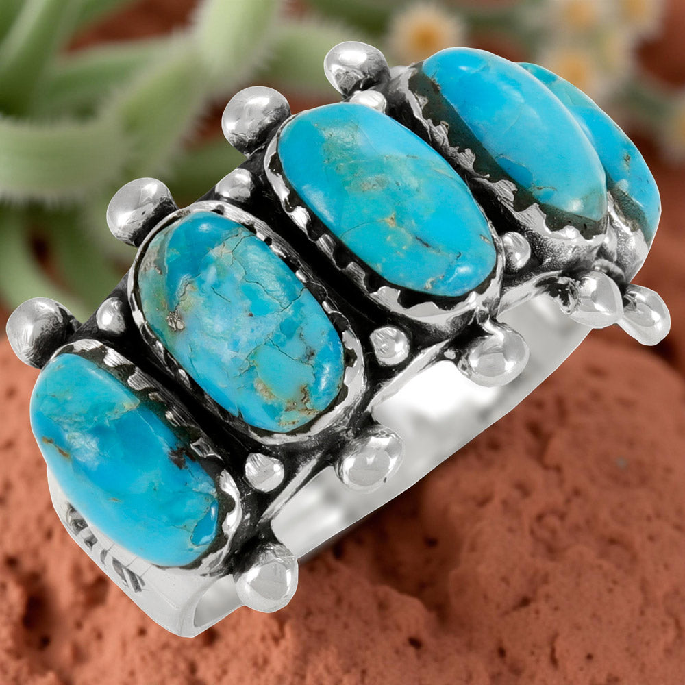 Turquoise Ring Sterling Silver R2672-C75