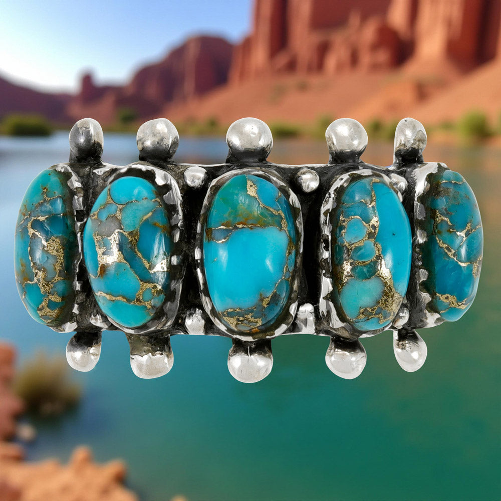Matrix Turquoise Ring Sterling Silver R2672-C84