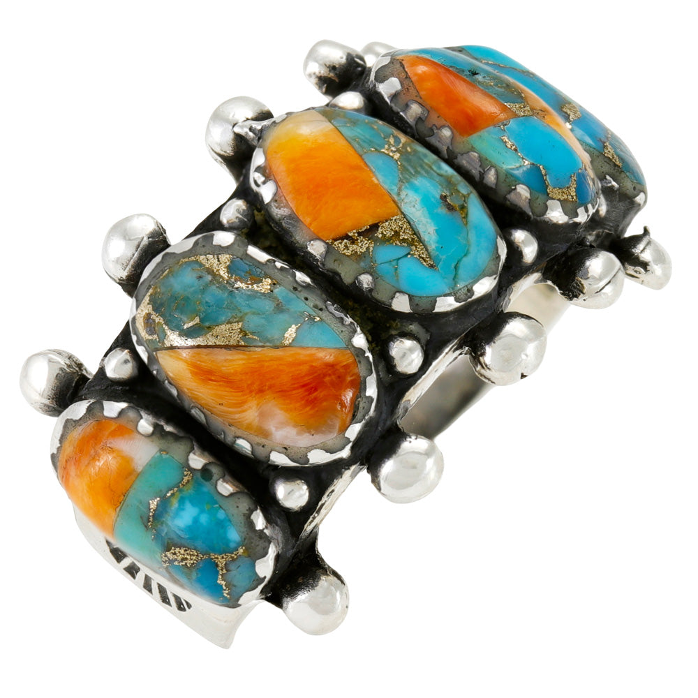 Spiny Turquoise Ring Sterling Silver R2672-C89
