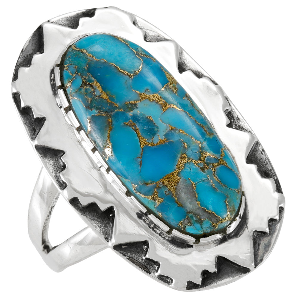 Matrix Turquoise Ring Sterling Silver R2673-C84