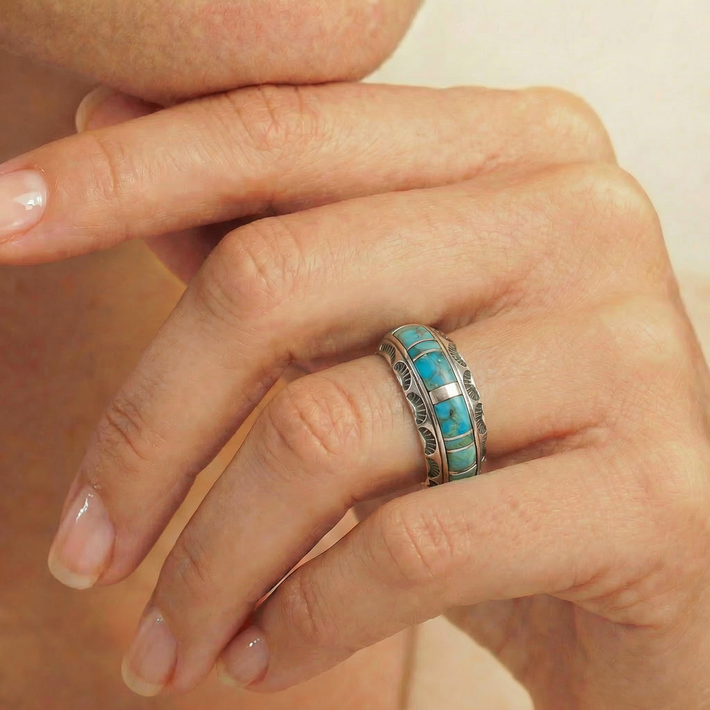 Turquoise Ring Sterling Silver R2675-C05