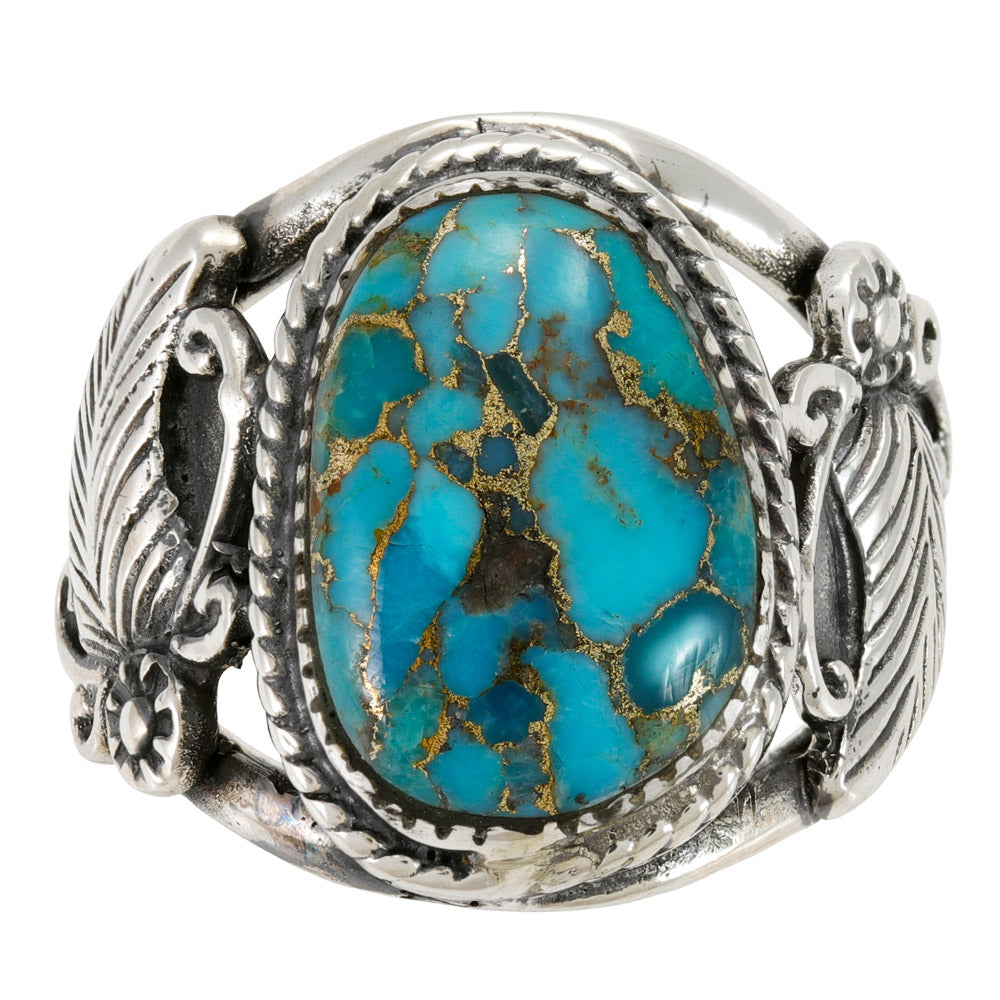 Matrix Turquoise Ring Sterling Silver R2677-C84
