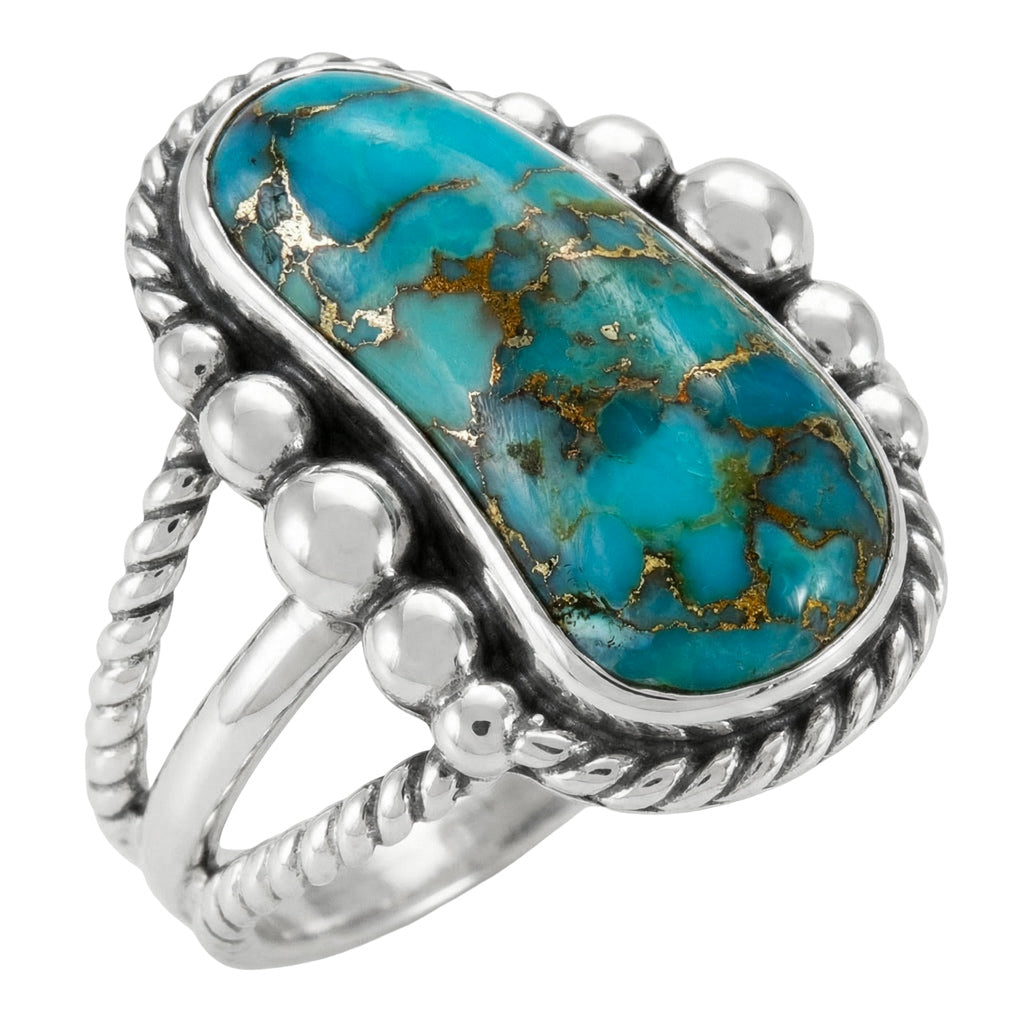 Matrix Turquoise Ring Sterling Silver R2678-C84