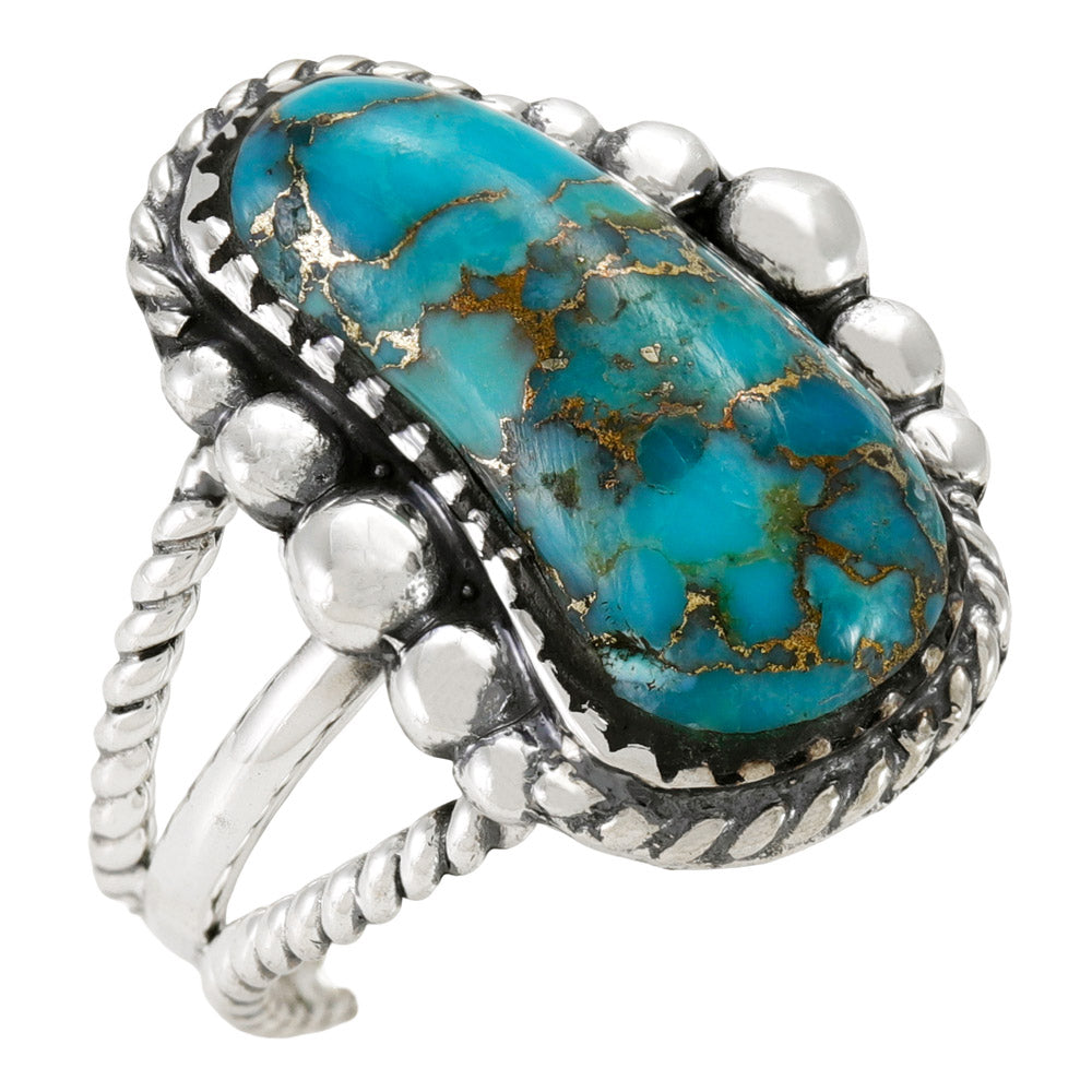 Matrix Turquoise Ring Sterling Silver R2678-C84