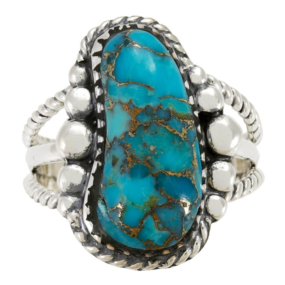 Matrix Turquoise Ring Sterling Silver R2678-C84