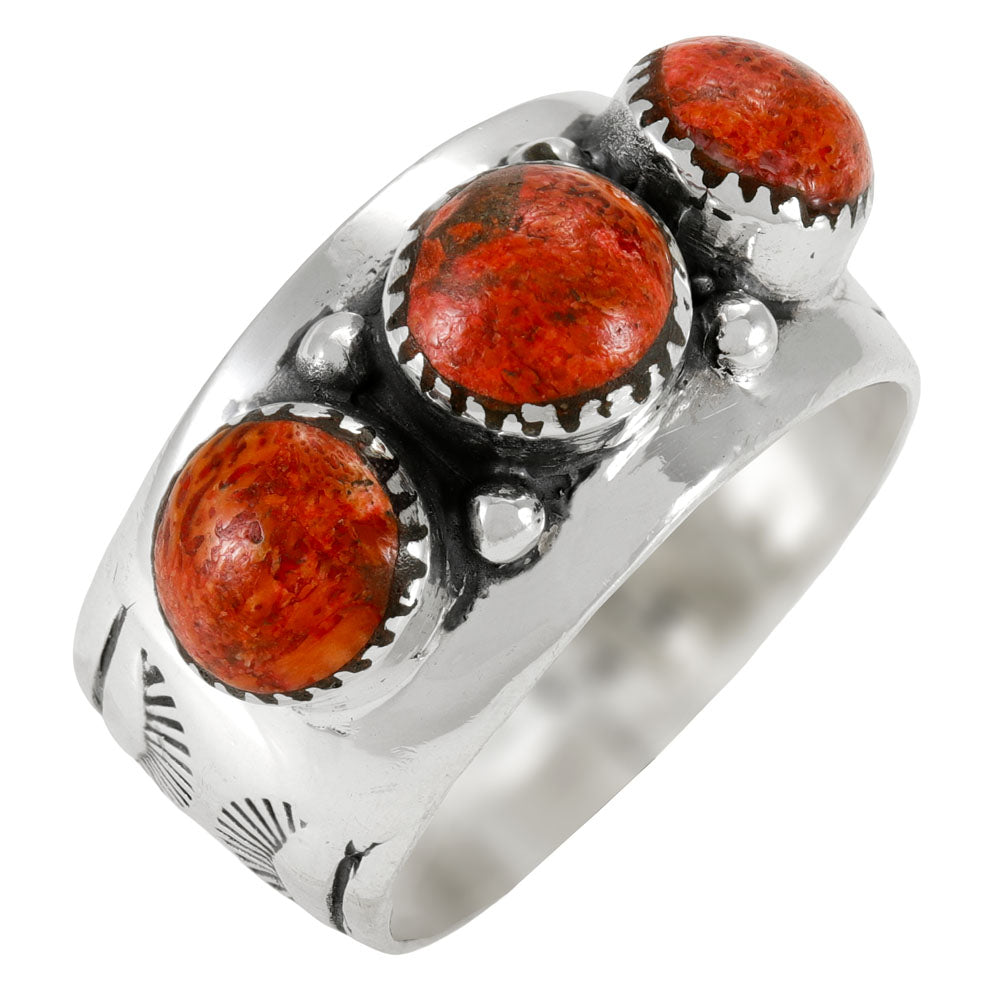 Coral Ring Sterling Silver R2681-C74