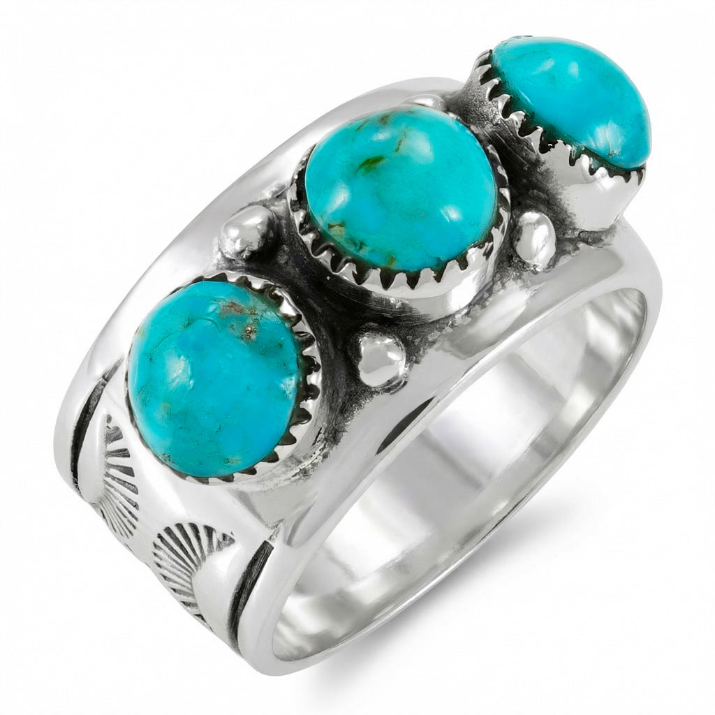 Turquoise Ring Sterling Silver R2681-C75